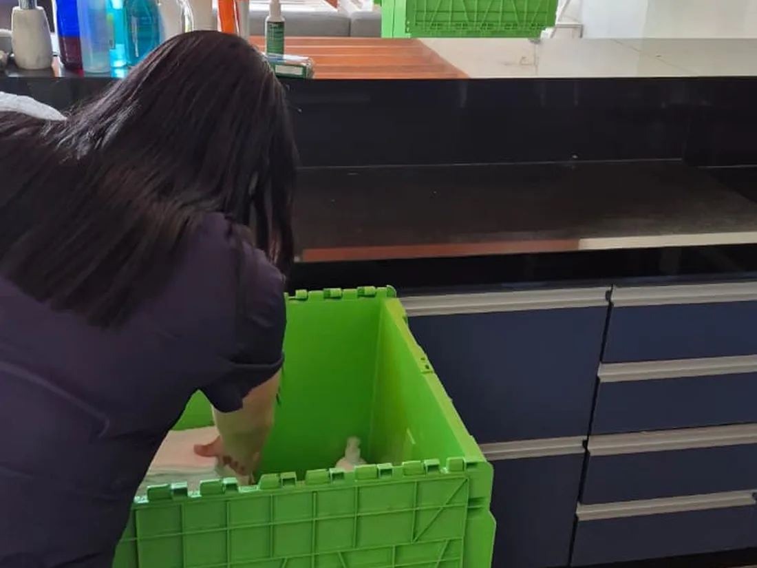 Encaixotamento de objetos em caixas reutilizáveis